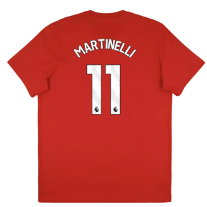 2025-2026 Arsenal Season Graphic Tee (Scarlet) (Martinelli 11)