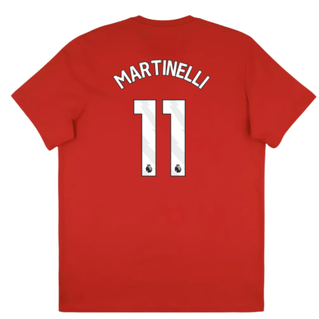 2025-2026 Arsenal Season Graphic Tee (Scarlet) (Martinelli 11)