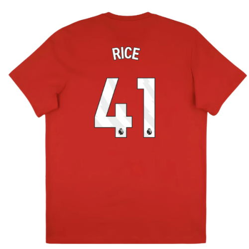 2025-2026 Arsenal Season Graphic Tee (Scarlet) (Rice 41)