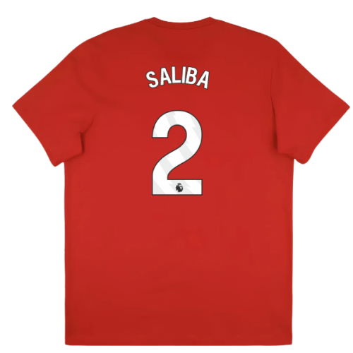 2025-2026 Arsenal Season Graphic Tee (Scarlet) (Saliba 2)