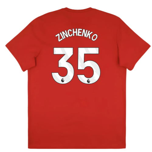 2025-2026 Arsenal Season Graphic Tee (Scarlet) (Zinchenko 35)