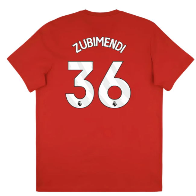 2025-2026 Arsenal Season Graphic Tee (Scarlet) (Zubimendi 36)