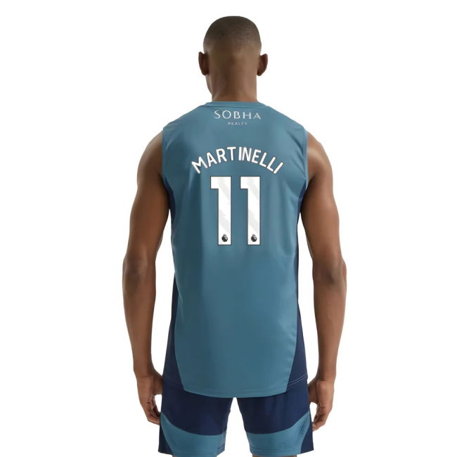 2025-2026 Arsenal Sleeveless Jersey (Blanch Blue) (Martinelli 11)