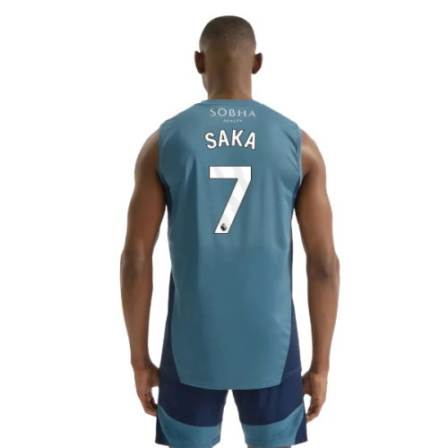 2025-2026 Arsenal Sleeveless Jersey (Blanch Blue) (Saka 7)