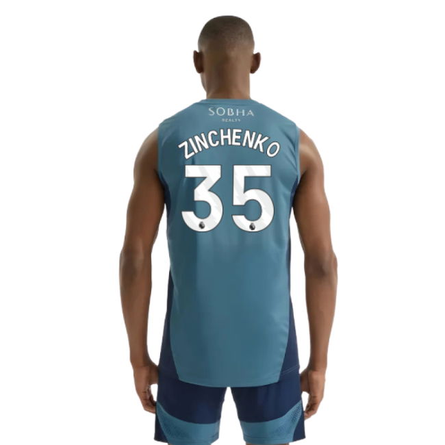 2025-2026 Arsenal Sleeveless Jersey (Blanch Blue) (Zinchenko 35)