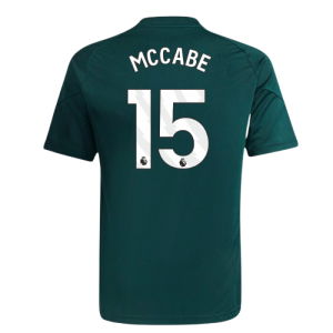 2025-2026 Arsenal Training Jersey (Aurora Ivy) - Kids (McCabe 15)