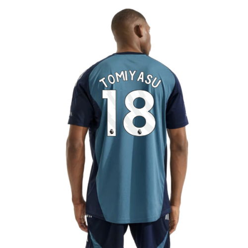 2025-2026 Arsenal Training Shirt (Blanch Blue) (Tomiyasu 18)