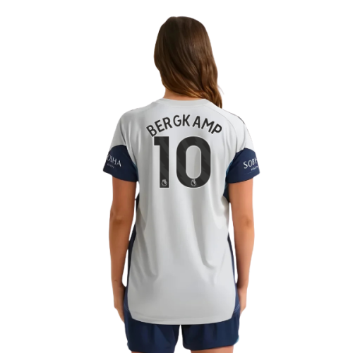 2025-2026 Arsenal Training Shirt (Grey Two) - Womens (Bergkamp 10)