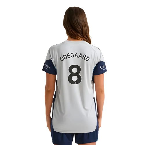 2025-2026 Arsenal Training Shirt (Grey Two) - Womens (Odegaard 8)