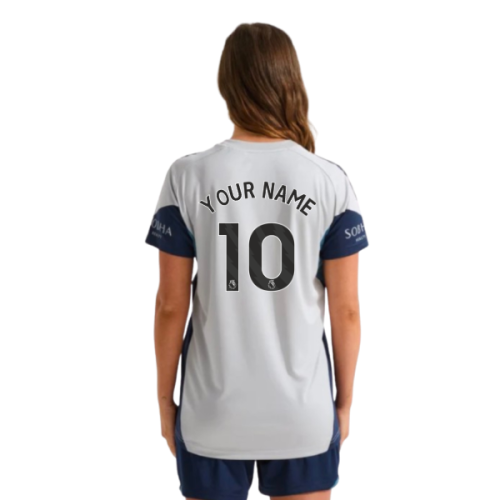 2025-2026 Arsenal Training Shirt (Grey Two) - Womens (Your Name)