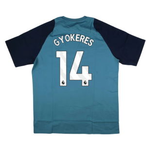 2025-2026 Arsenal Training Tee (Blanch Blue) (Gyokeres 14)