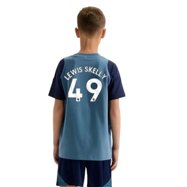 2025-2026 Arsenal Training Tee (Blanch Blue) - Kids (Lewis Skelly 49)
