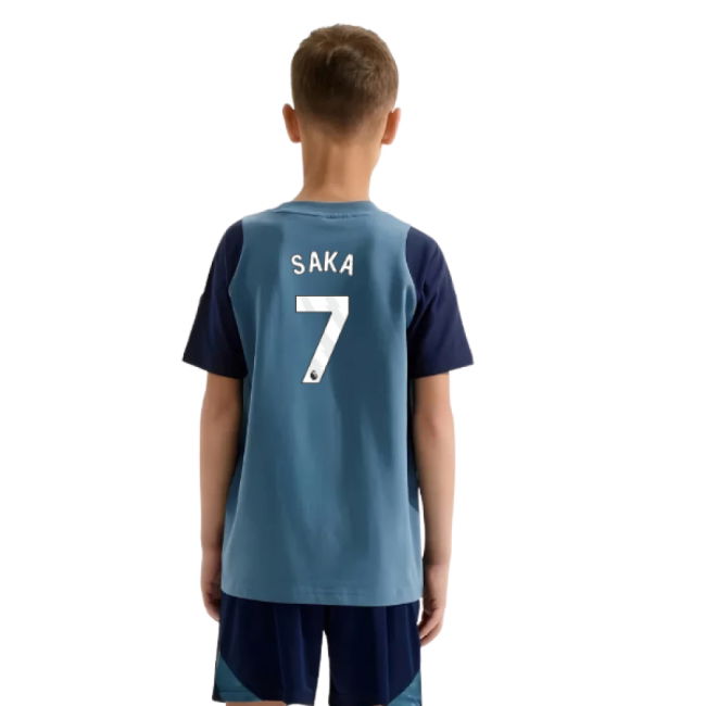 2025-2026 Arsenal Training Tee (Blanch Blue) - Kids (Saka 7)