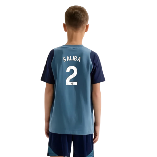 2025-2026 Arsenal Training Tee (Blanch Blue) - Kids (Saliba 2)