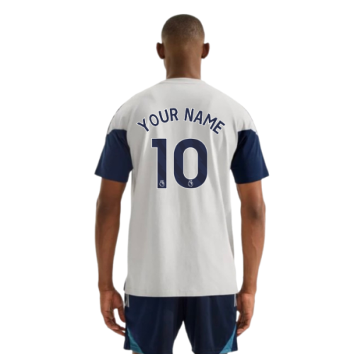 2025-2026 Arsenal Training Tee (Grey) (Your Name)