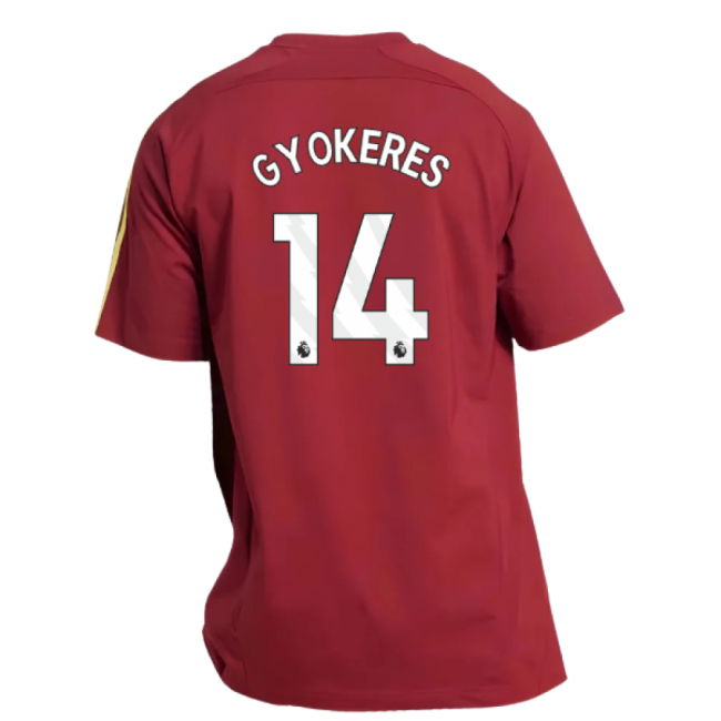 2025-2026 Arsenal UBP Tee (Noble Maroon) (Gyokeres 14)
