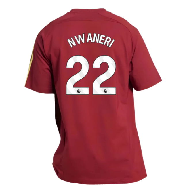 2025-2026 Arsenal UBP Tee (Noble Maroon) (Nwaneri 22)