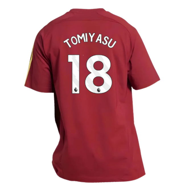 2025-2026 Arsenal UBP Tee (Noble Maroon) (Tomiyasu 18)