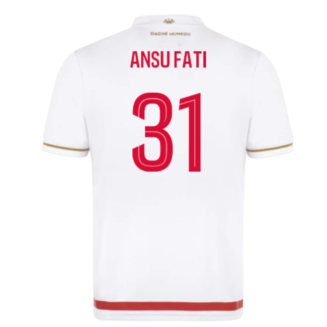 2025-2026 AS Monaco Home Shirt (Ansu Fati 31)