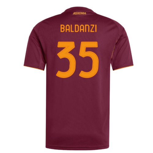 2025-2026 AS Roma Home Shirt (Baldanzi 35)