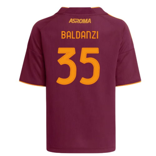 2025-2026 AS Roma Home Shirt (Kids) (Baldanzi 35)