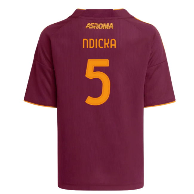 2025-2026 AS Roma Home Shirt (Kids) (Ndicka 5)