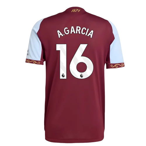 2025-2026 Aston Villa Authentic Home Shirt (A.Garcia 16)