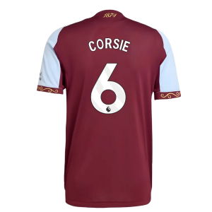 2025-2026 Aston Villa Authentic Home Shirt (Corsie 6)