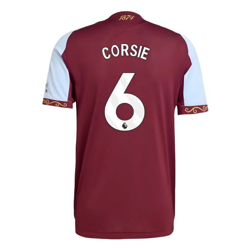 2025-2026 Aston Villa Authentic Home Shirt (Corsie 6)