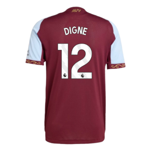 2025-2026 Aston Villa Authentic Home Shirt (Digne 12)