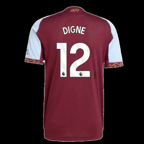 2025-2026 Aston Villa Authentic Home Shirt (Digne 12)