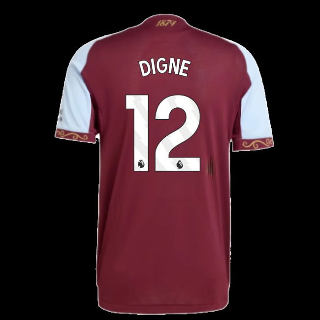 2025-2026 Aston Villa Authentic Home Shirt (Digne 12)