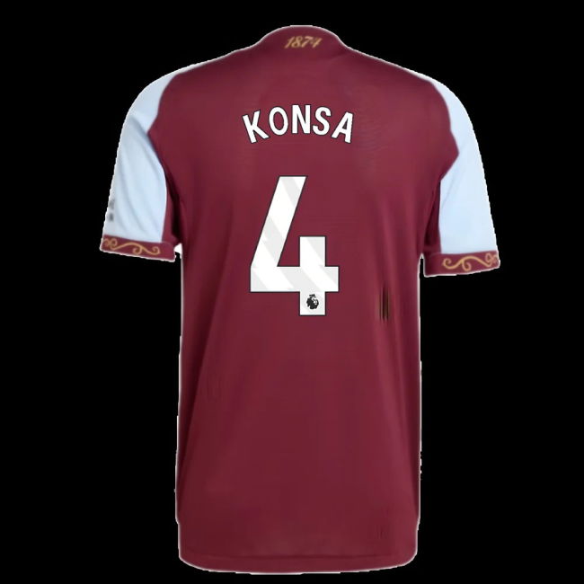 2025-2026 Aston Villa Authentic Home Shirt (Konsa 4)