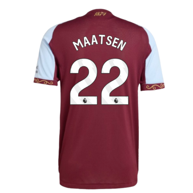 2025-2026 Aston Villa Authentic Home Shirt (Maatsen 22)