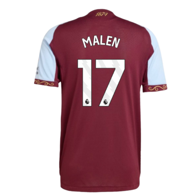 2025-2026 Aston Villa Authentic Home Shirt (Malen 17)
