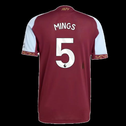 2025-2026 Aston Villa Authentic Home Shirt (Mings 5)