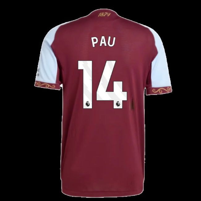 2025-2026 Aston Villa Authentic Home Shirt (Pau 14)