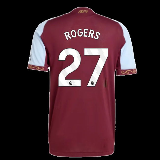 2025-2026 Aston Villa Authentic Home Shirt (Rogers 27)