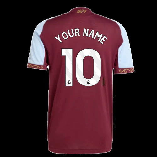 2025-2026 Aston Villa Authentic Home Shirt (Your Name)