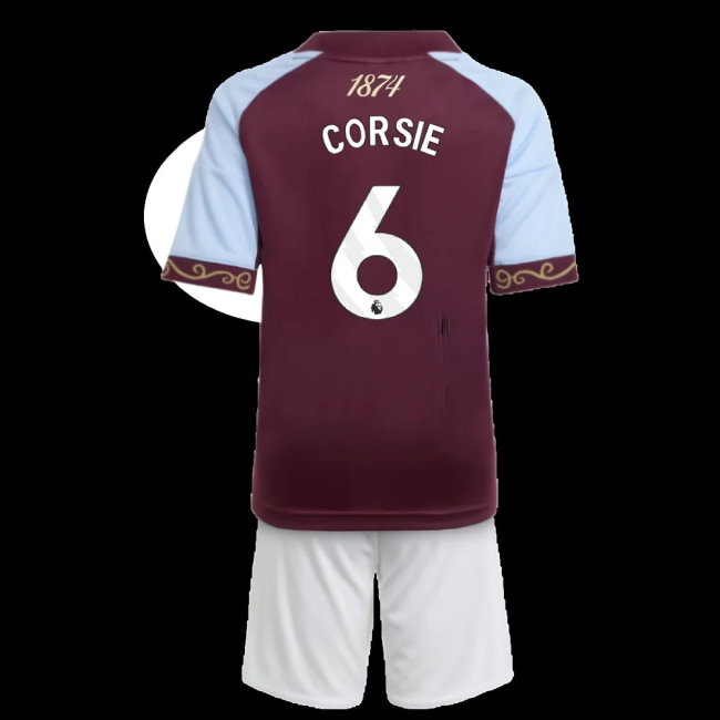 2025-2026 Aston Villa Home Mini Kit (Corsie 6)