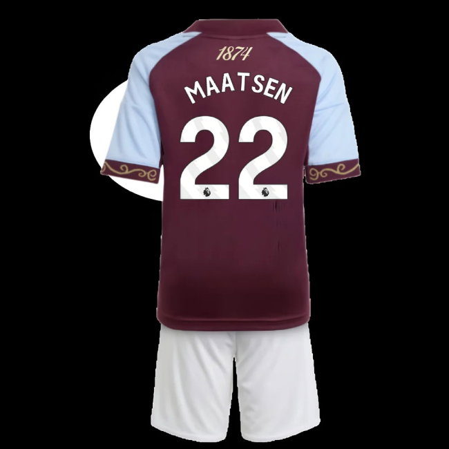 2025-2026 Aston Villa Home Mini Kit (Maatsen 22)