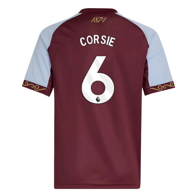 2025-2026 Aston Villa Home Shirt (Kids) (Corsie 6)