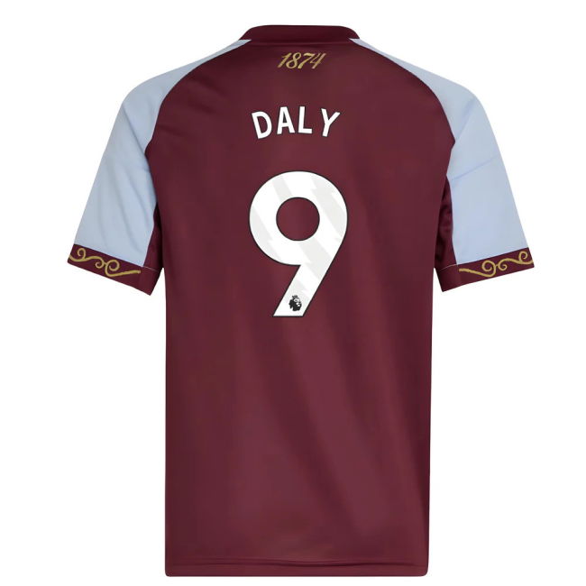 2025-2026 Aston Villa Home Shirt (Kids) (Daly 9)