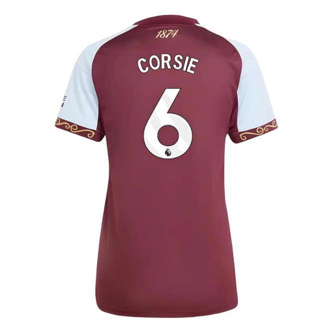 2025-2026 Aston Villa Home Shirt (Womens) (Corsie 6)