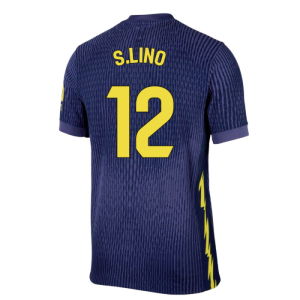 2025-2026 Atletico Madrid Authentic Away Shirt (S.Lino 12)