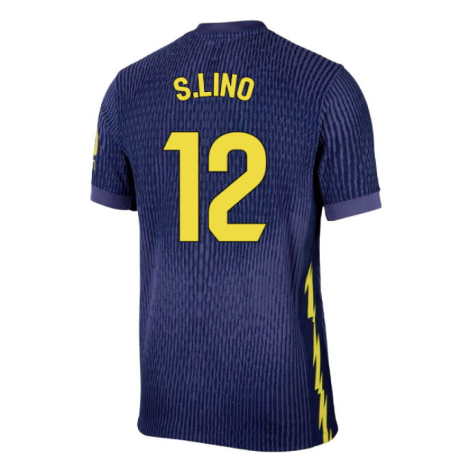 2025-2026 Atletico Madrid Authentic Away Shirt (S.Lino 12)