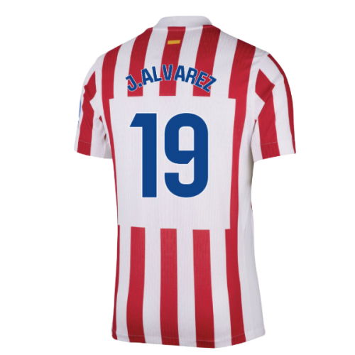 2025-2026 Atletico Madrid Home Authentic Shirt (J.Alvarez 19)