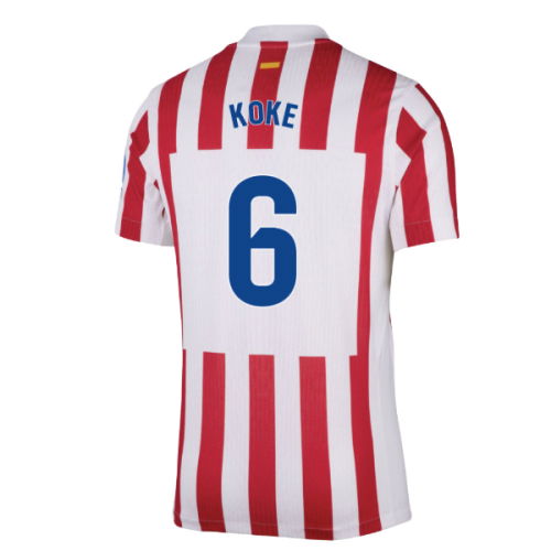 2025-2026 Atletico Madrid Home Authentic Shirt (Koke 6)