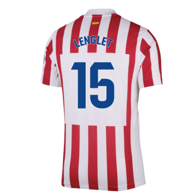 2025-2026 Atletico Madrid Home Authentic Shirt (Lenglet 15)