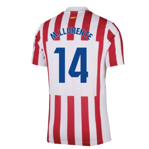 2025-2026 Atletico Madrid Home Authentic Shirt (M.Llorente 14)